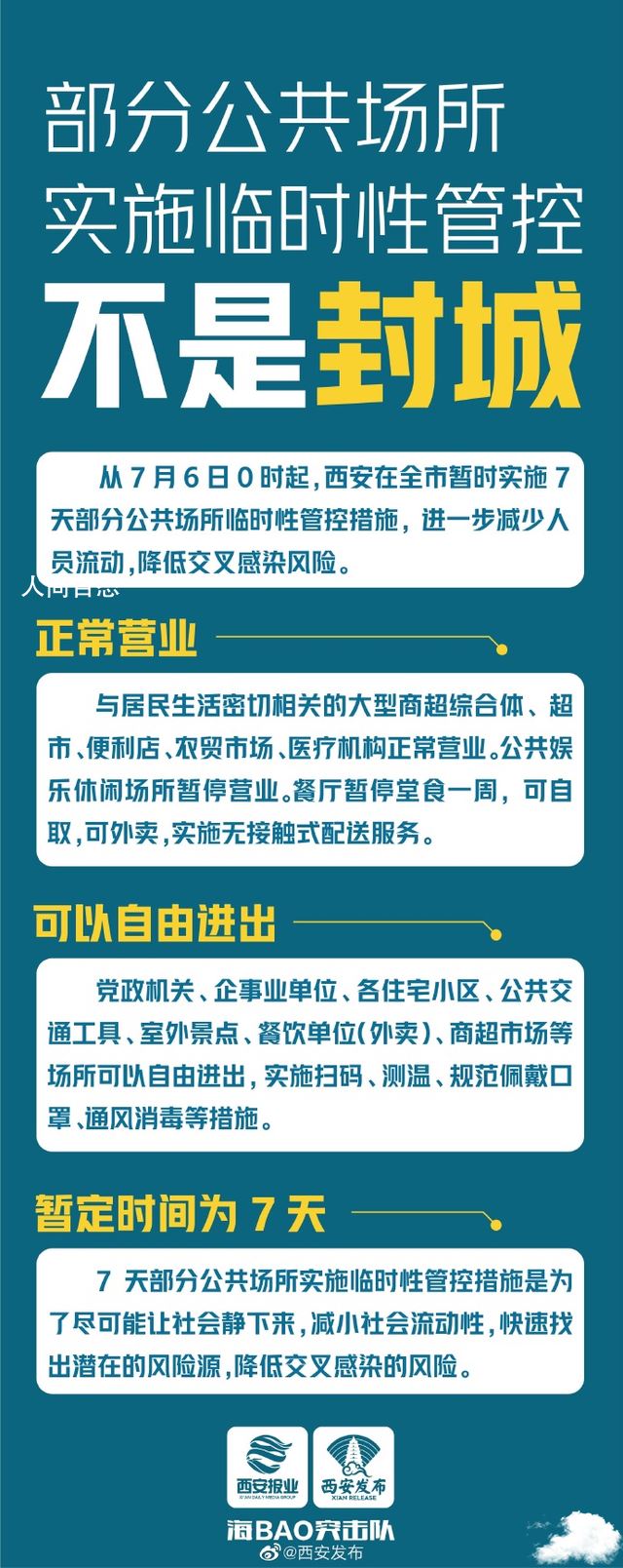 西安:临时性管控不是“封城” 西安部分区域实行封闭管理
